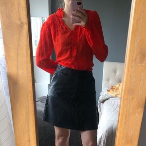 Scotch & Soda feminine blouse with pleat detail Aperol